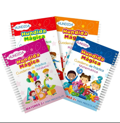 PACK 4 CUADERNOS MÁGICOS REUTILIZABLES