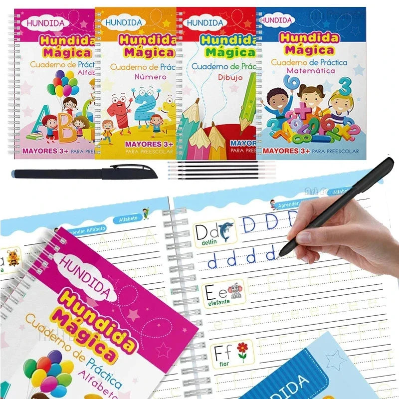 PACK 4 CUADERNOS MÁGICOS REUTILIZABLES